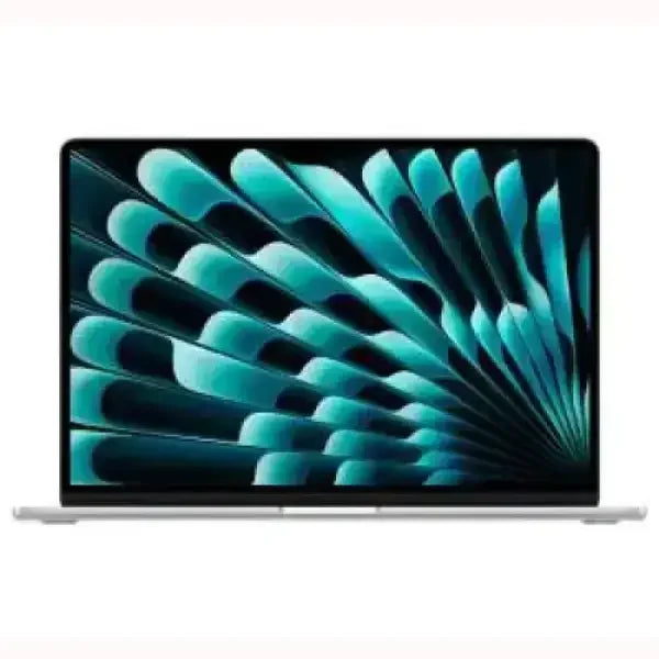Apple MacBook Air aperto vista frontale con scocca argento display Retina bordi sottili e design sottile e portatile