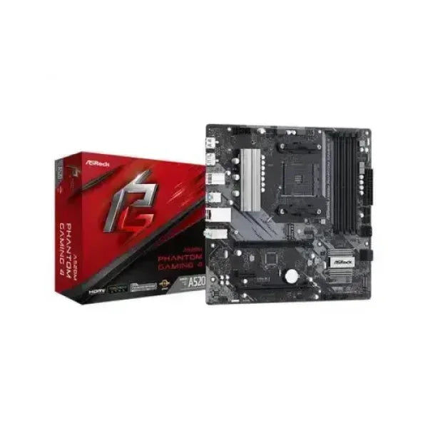 ASROCK MB AM4 A520M PHANTOM GAMING 4 4xDDR4 4xSATA M.2 RAID HDMI/DP Schede madri