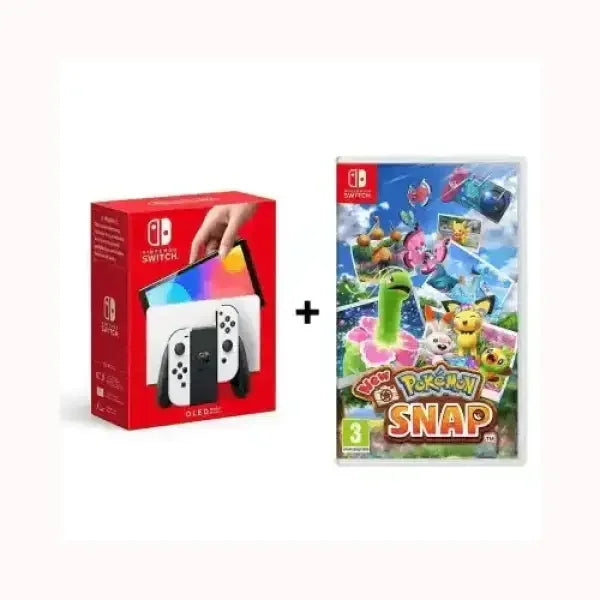 Bundle Nintendo Switch con console OLED bianca e gioco Pokémon Snap per Nintendo Switch