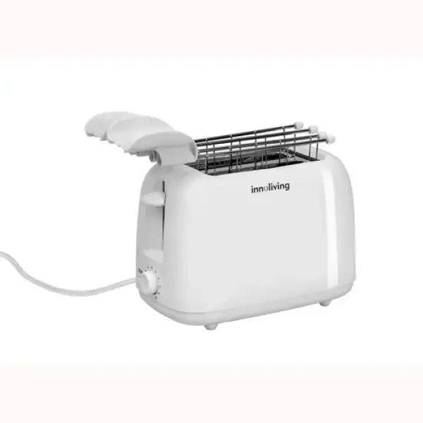 Tostapane Innoliving bianco con doppio scomparto e manopola regolabile per la tostatura