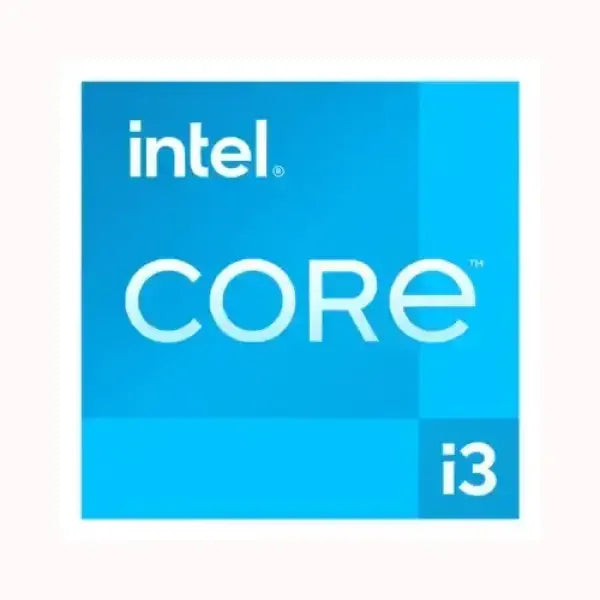 Logo processore INTEL Core i3 su sfondo blu con design moderno per computer