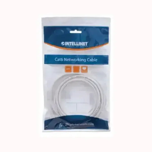 Cavo di rete Intellinet Cat6 bianco in confezione trasparente per connessioni informatiche