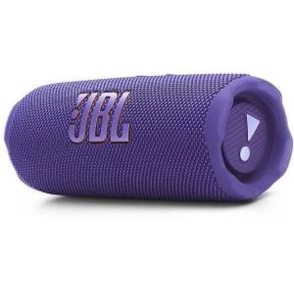 Altoparlante portatile JBL Flip 7 viola con design cilindrico e tessuto resistente all'acqua