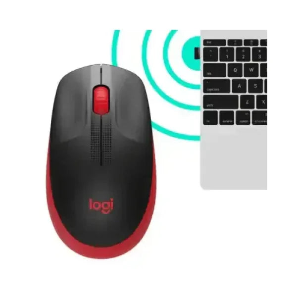 LOGITECH MOUSE OTTICO WIRELESS M190 ROSSO 910-005908 Mouse