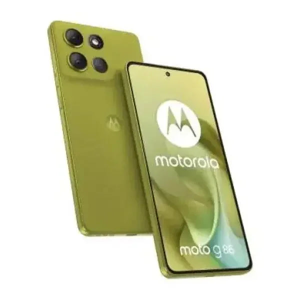 Smartphone Motorola Moto G86 in verde con schermo grande e fotocamera tripla