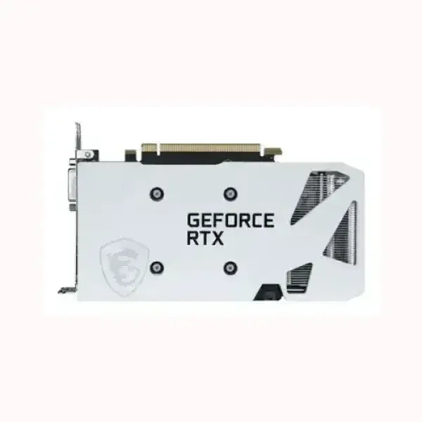 Scheda video MSI GeForce RTX con design bianco e sistema di raffreddamento avanzato
