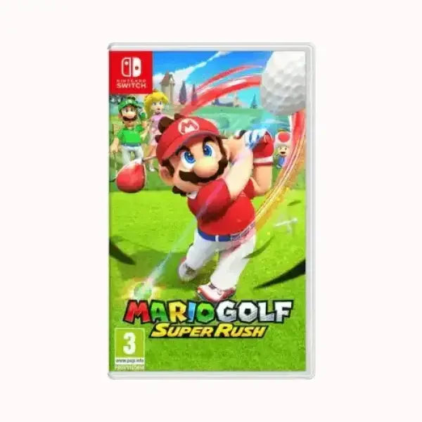 Copertina del gioco Mario Golf Super Rush per Nintendo Switch prodotto da NINTENDO