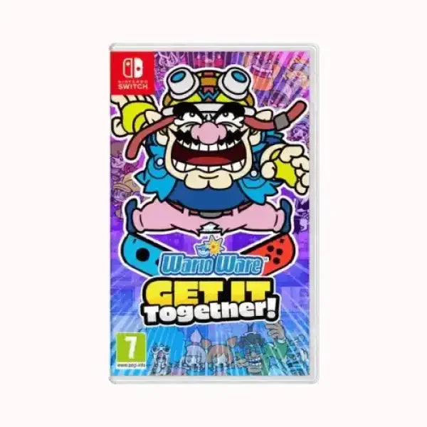 Cover del gioco WarioWare Get It Together per Nintendo Switch con personaggio Wario colorato