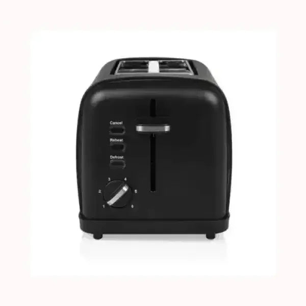 Tostapane PRINCESS nero con comandi frontali per tostatura, scongelamento e riscaldamento