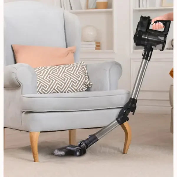 Scopa elettrica Innoliving wireless nera con tubo in metallo per pulizia sotto mobili