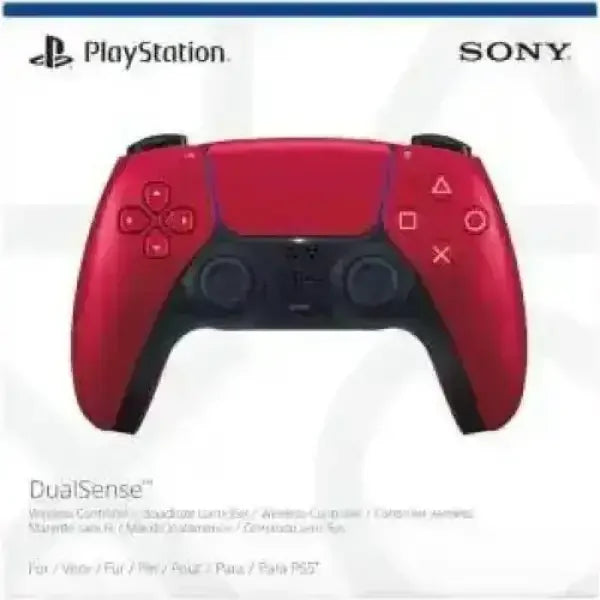 Controller DualSense rosso per PlayStation Sony con design ergonomico e pulsanti funzionali