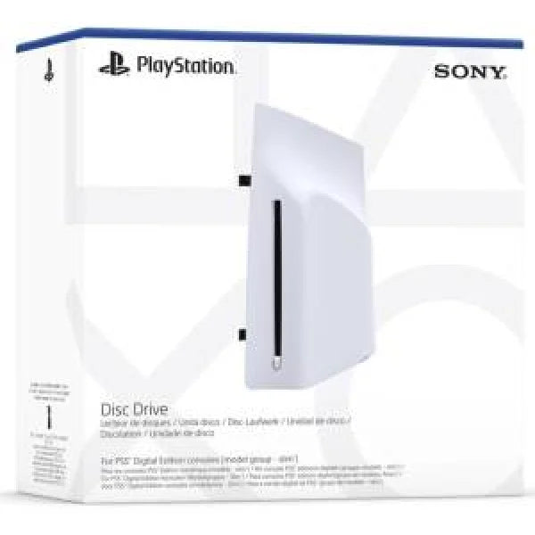 Accessori giochi Sony Disc Drive per PS5 con design bianco compatibile con console PlayStation 5