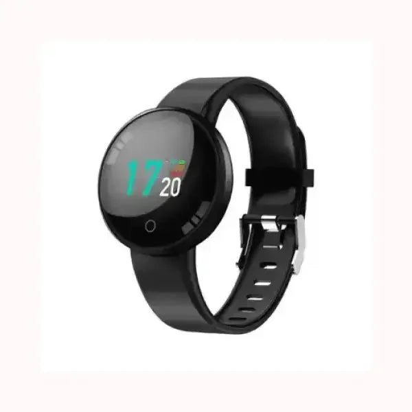 Smartwatch TECHMADE nero con display tondo digitale e cinturino regolabile