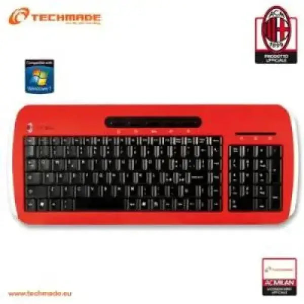 Techmade Tastiera Multimediale USB Ufficiale AC Milan Accessori informatica