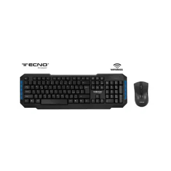 TECNO KIT TASTIERA+MOUSE WIRELESS USB NERO TC-920W RETAIL Kit Tastiera + Mouse