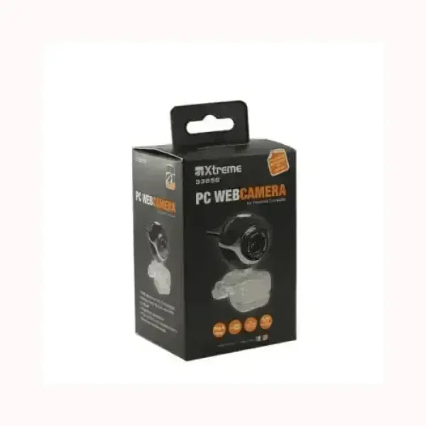 Webcam Xtreme PC con confezione nera per videochiamate e streaming compatibile con computer