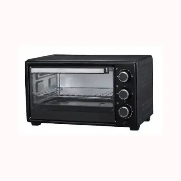 Fornetto elettrico ZEPHIR nero con porta in vetro e manopole di controllo laterali