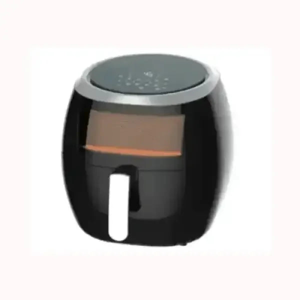 Friggitrice elettrica nera ZEPHIR con design moderno e manico bianco per cucinare in modo sano