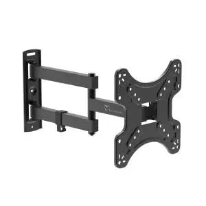 Staffa TV universale Techmade in metallo nero con braccio articolato per montaggio a parete