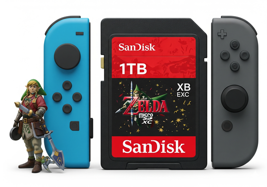 Scheda micro SD da 1TB SanDisk per Nintendo Switch con personaggio di Zelda