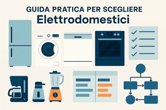 Guida Pratica per Scegliere Elettrodomestici con vari modelli come frigorifero, lavatrice e forno