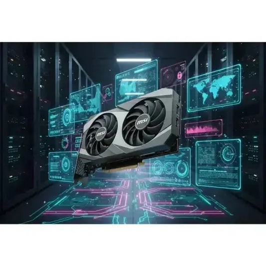 Scheda grafica NVIDIA GeForce con design moderno e tecnologia avanzata per il gaming