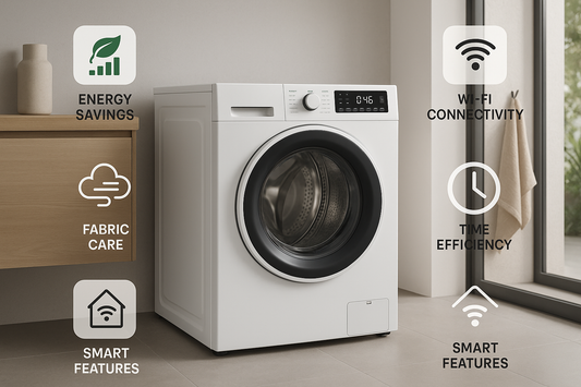 Asciugatrici tecnologiche con caratteristiche intelligenti per risparmio energetico e cura dei tessuti