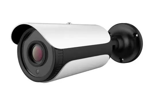 Telecamera di sorveglianza moderna robusta con obiettivo rosso per sistemi di sicurezza TECNO