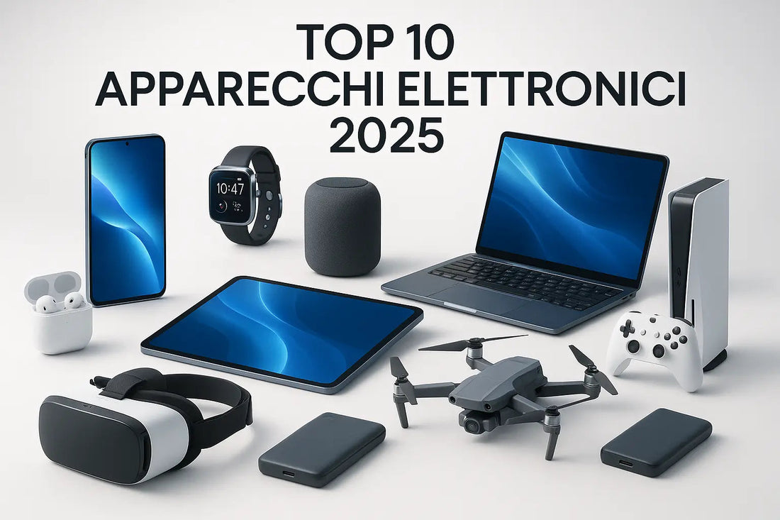Top 10 apparecchi elettronici del 2025 con smartphone, laptop, tablet e accessori innovativi