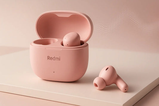 Auricolari Xiaomi Redmi Rosa con custodia di ricarica elegante e design ergonomico