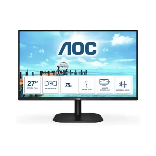 Aoc monitor 27’’ ips full hd ipsvga/hdmi 27b2h/eu - monitor aoc monitor ips full hd per accessori informatica