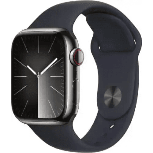 Apple Watch Serie9 Cell 41mm Steel Graphite Sport Bamd MidNight S/M MRJ83QL/A - TecnoRoyal