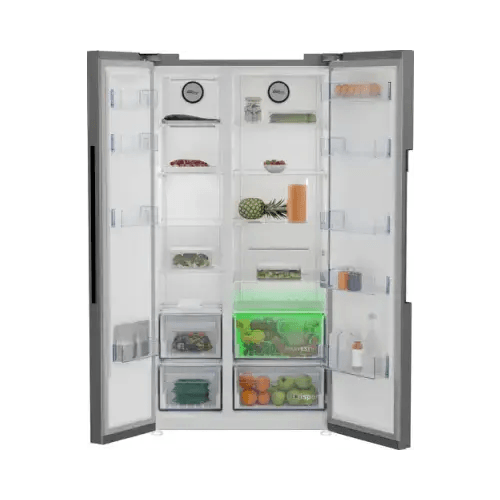 BEKO FRIGO SIDE BY SIDE TOT.NOFROST 640LT E METALLOOK 91CM GN1603140XBN - TecnoRoyal