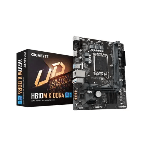 GIGABYTE MB 1700 12/13°GEN. H610M K D4 V2 2xDDR4 2xSATA M.2 HDMI - TecnoRoyal