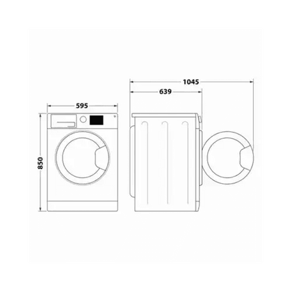 HOTPOINT LAVASCIUGA 10/7KG INVERTER VAPORE E 1400 GIRI NDB 10736 WA IT - TecnoRoyal