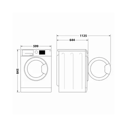 HOTPOINT LAVATRICE 10KG DIRECT DRIVE TRAZ.DIRETTA VAPORE A H8 W046WB IT - TecnoRoyal