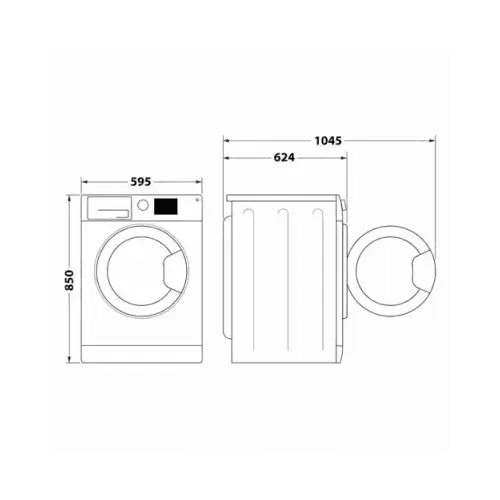 HOTPOINT LAVATRICE 11KG INVERTER VAPORE A 1400GIRI NBT 1146 WSA IT - TecnoRoyal