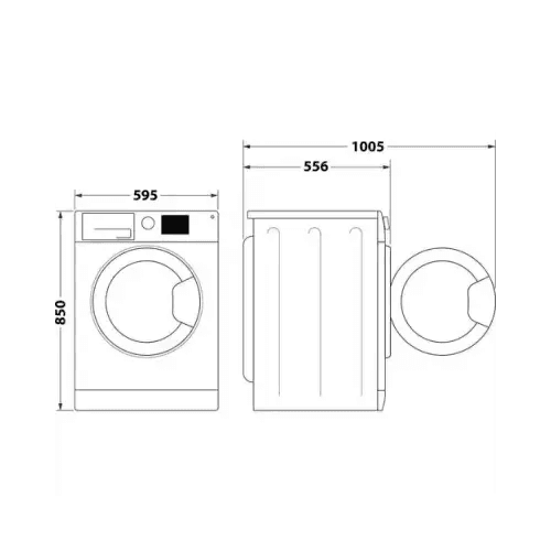 INDESIT LAVATRICE 7KG D 1000GIRI DISPLAY LED BWA 71083X W IT - TecnoRoyal