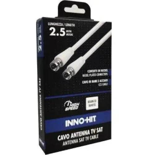 Inno-Hit Cavo Antenna E84623 Sat Coassiale 2.5m Bianco - TecnoRoyal