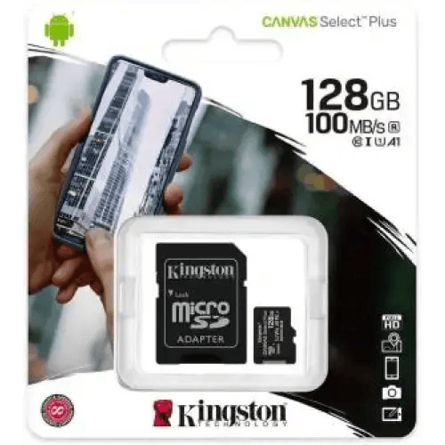 Kingston Micro SD 128GB Classe 10 SDCS2/128GB + Adattatore SD - TecnoRoyal