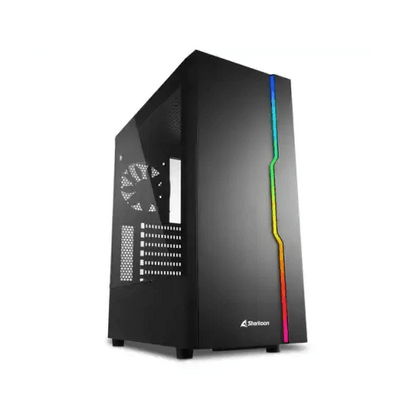 SHARKOON PC CASE GAMING RGB SLIDER MIDDLE TOWER LED USB3.0 NERO - TecnoRoyal