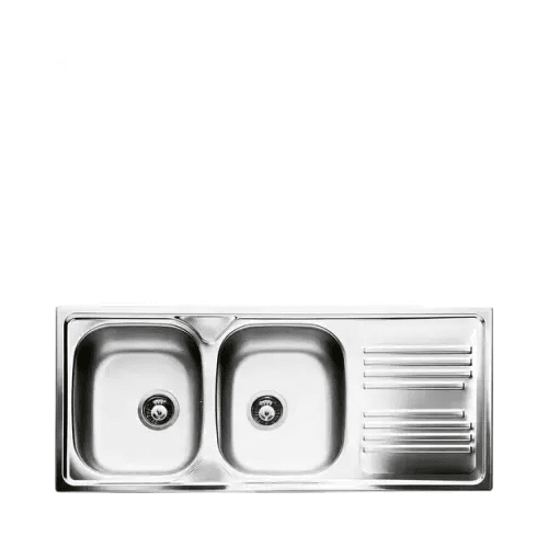 SMEG LAVELLO INOX DUE VASCHE GOCCIOLATOIO A DESTRA LYP116D - TecnoRoyal