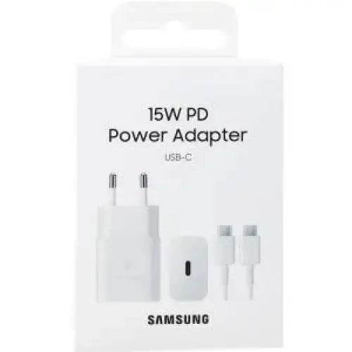 Samsung Caricatore 15W EP-T1510X PD USB-C +Cavo 1m USB-C White - TecnoRoyal