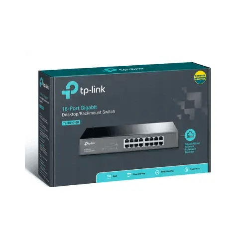 TPLINK HUB SWITCH 16 PORTE GIGABIT 10/100/1000 TL-SG1016D - TecnoRoyal