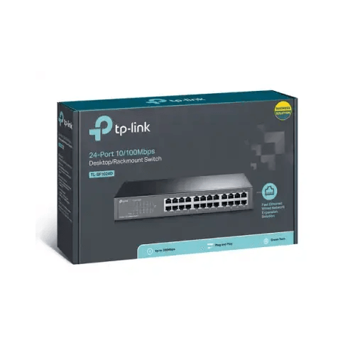 TPLINK HUB SWITCH 24 PORTE 10/100 DESKTOP TL-SF1024D - TecnoRoyal