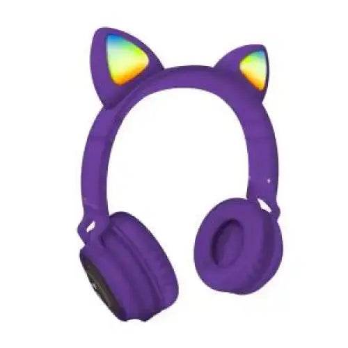 Techmade Cuffie Funny Led BT + Microfono Purple - TecnoRoyal