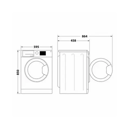 WHIRLPOOL LAVATRICE 6KG SLIM INVERTER C 1200 GIRI WSB 624 S IT - TecnoRoyal