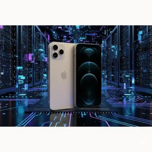 Apple iPhone 12 Pro in argento con tre fotocamere posteriori e display OLED