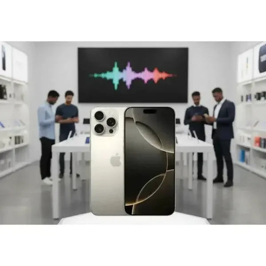 Smartphone Apple iPhone 14 Pro con design elegante e tre fotocamere sul retro, presentato in negozio