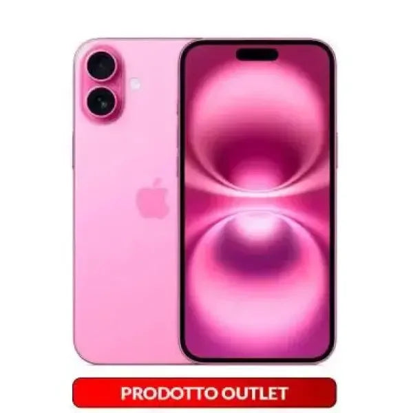 Apple iPhone 16 Plus in rosa, prodotto outlet con design elegante e display avanzato